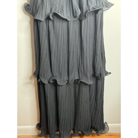 Mac Duggal 49281 Black Tiered Formal Pleated Evening Gown Dress Size 2 NWT - Picture 6 of 8